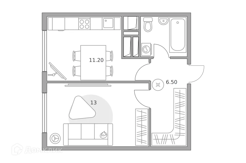 Фото квартиры в ЖК «Бригантина»