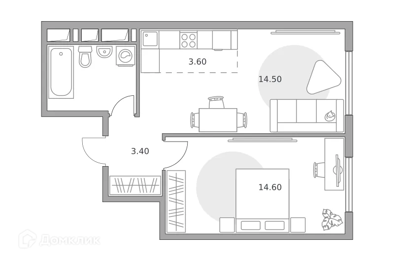 Фото квартиры в ЖК «Бригантина»