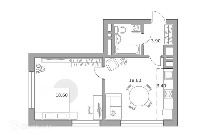 Фото квартиры в ЖК «Бригантина»