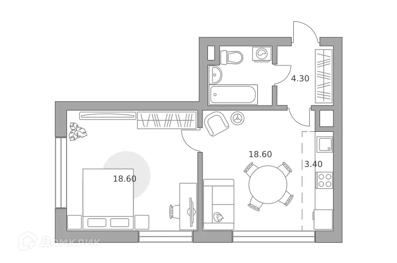 Фото квартиры в ЖК «Бригантина»