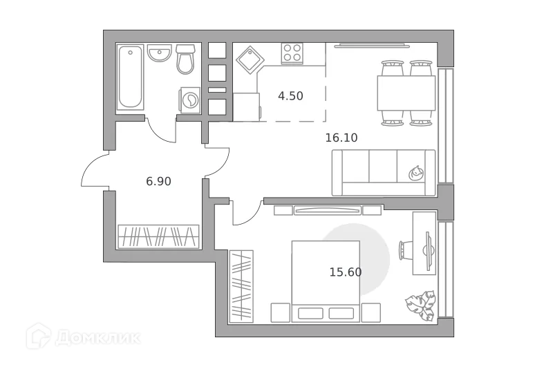 Фото квартиры в ЖК «Бригантина»