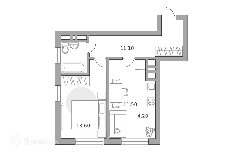 Фото квартиры в ЖК «Бригантина»