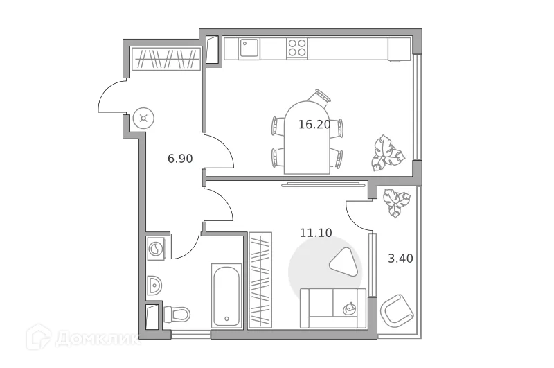 Фото квартиры в ЖК «Бригантина»