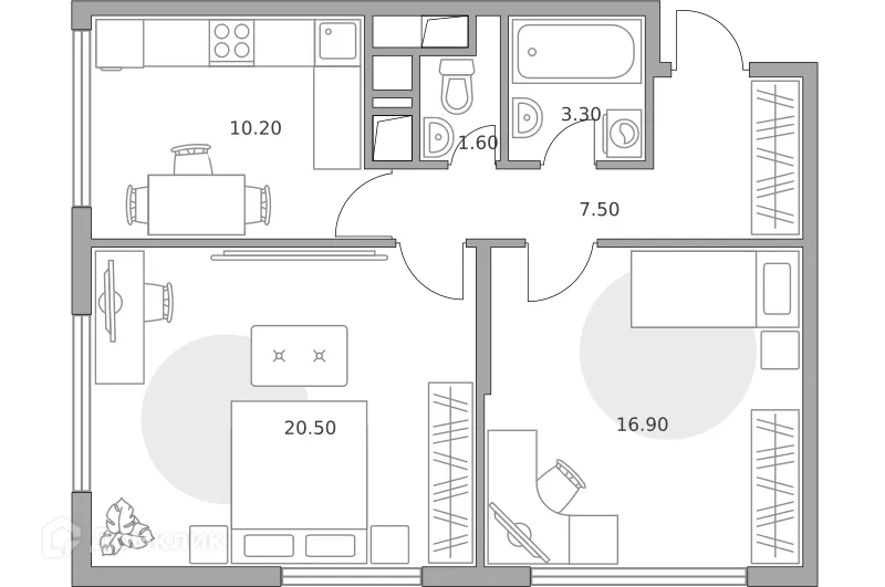 Фото квартиры в ЖК «Бригантина»