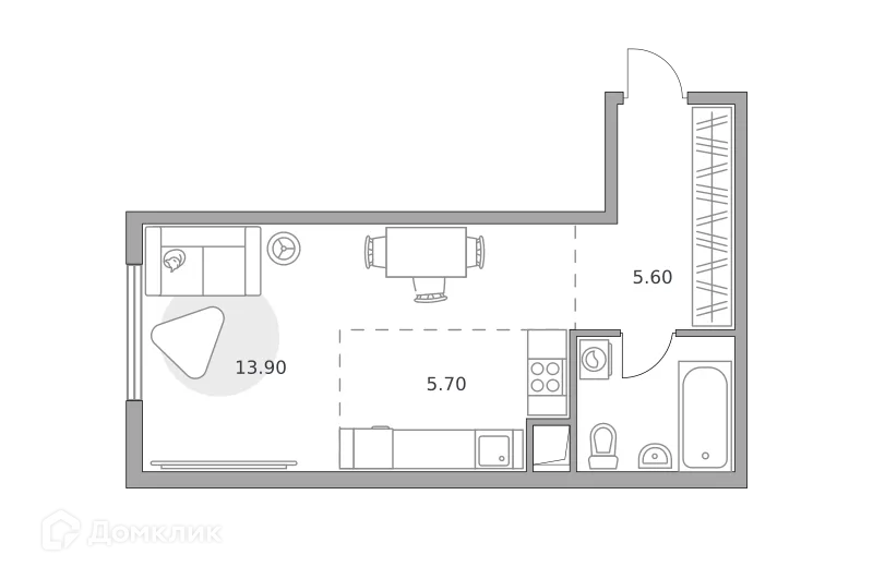 Фото квартиры в ЖК «Бригантина»