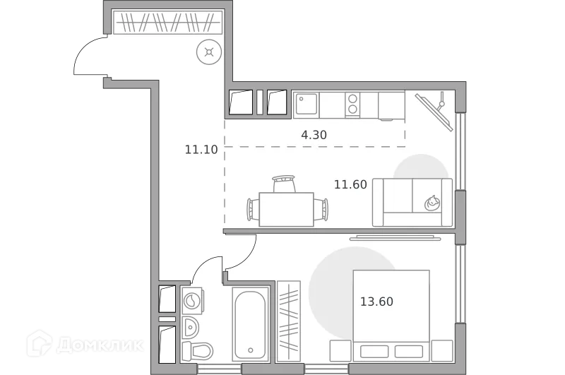 Фото квартиры в ЖК «Бригантина»