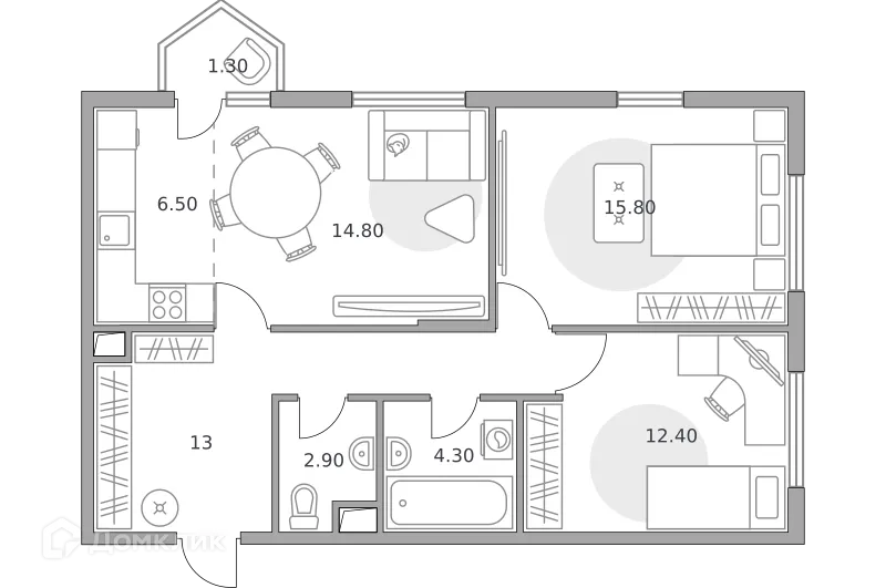 Фото квартиры в ЖК «Бригантина»