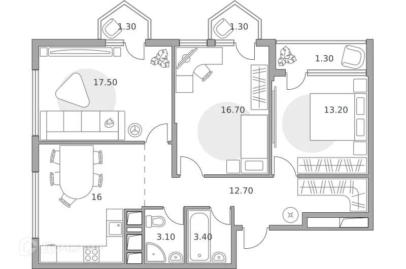 Фото квартиры в ЖК «Бригантина»