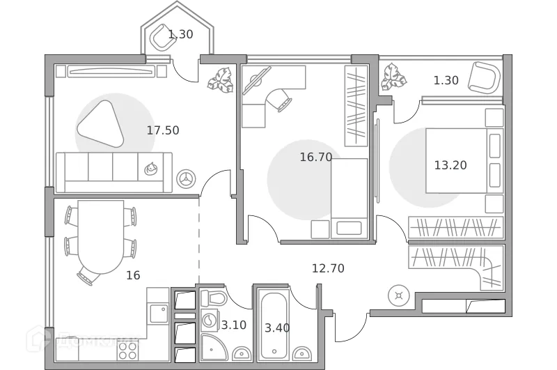 Фото квартиры в ЖК «Бригантина»