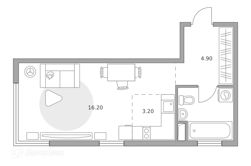 Фото квартиры в ЖК «Бригантина»