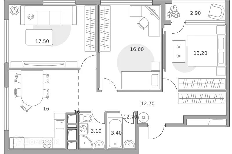 Фото квартиры в ЖК «Бригантина»