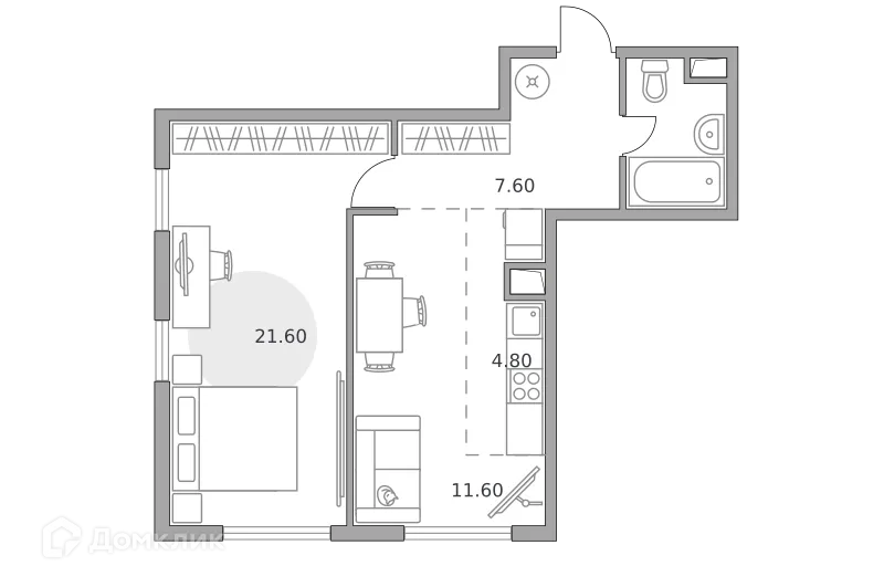 Фото квартиры в ЖК «Бригантина»