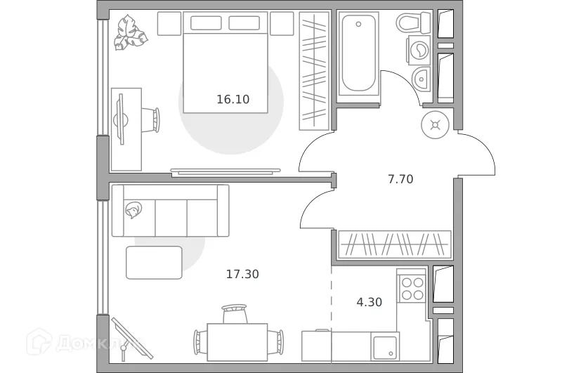 Фото квартиры в ЖК «Бригантина»