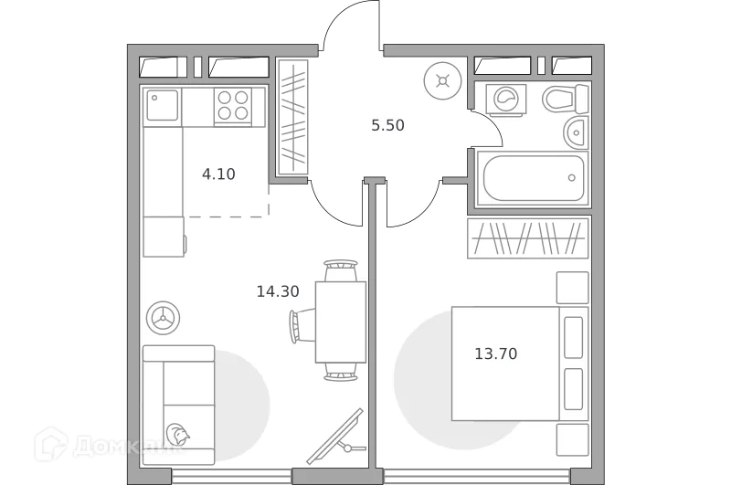 Фото квартиры в ЖК «Бригантина»
