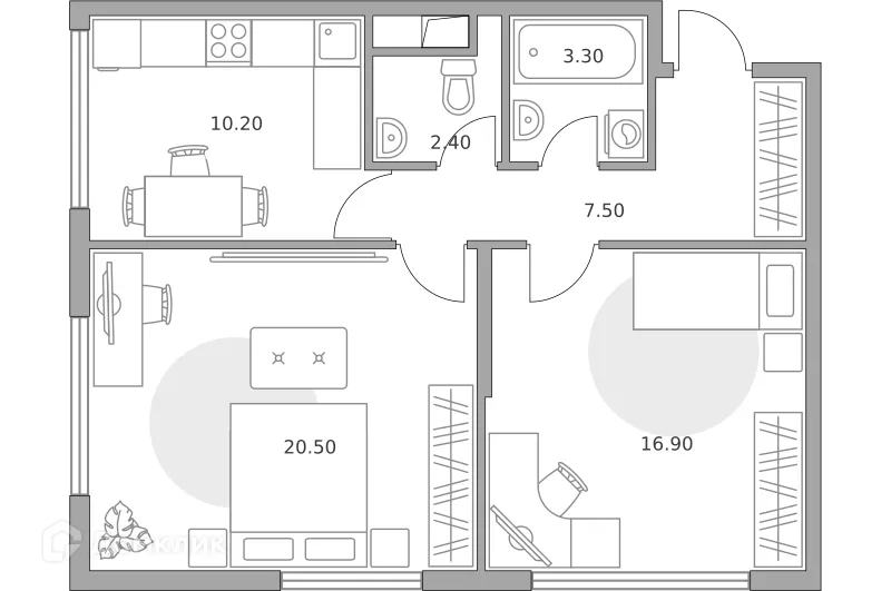 Фото квартиры в ЖК «Бригантина»