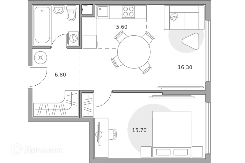 Фото квартиры в ЖК «Бригантина»