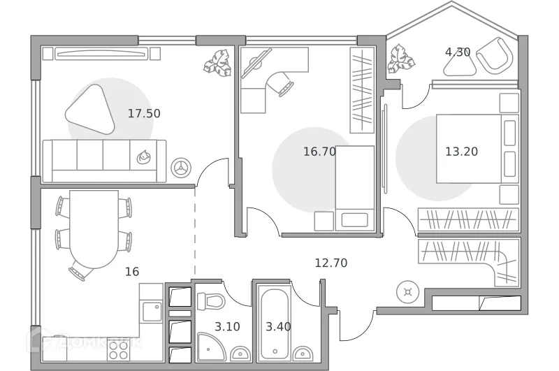 Фото квартиры в ЖК «Бригантина»