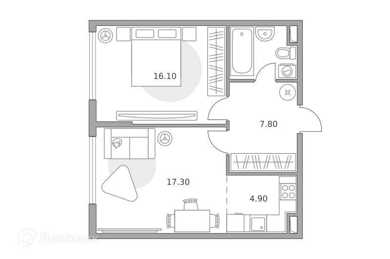 Фото квартиры в ЖК «Бригантина»