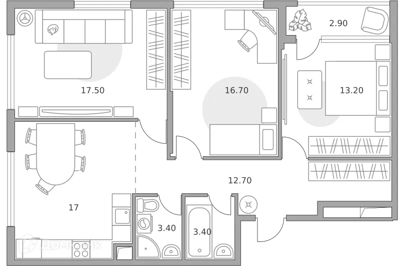 Фото квартиры в ЖК «Бригантина»