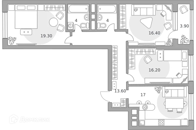 Фото квартиры в ЖК «Бригантина»