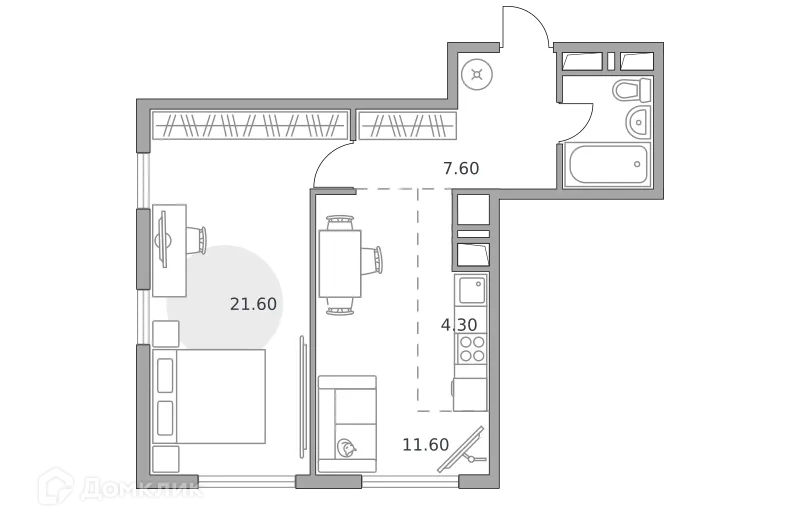 Фото квартиры в ЖК «Бригантина»