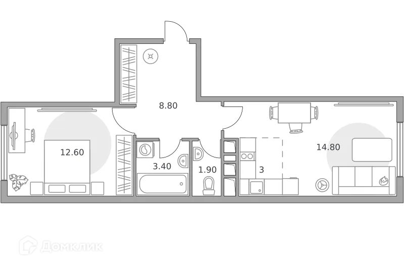 Фото квартиры в ЖК «Бригантина»