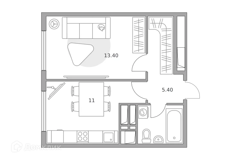 Фото квартиры в ЖК «Бригантина»