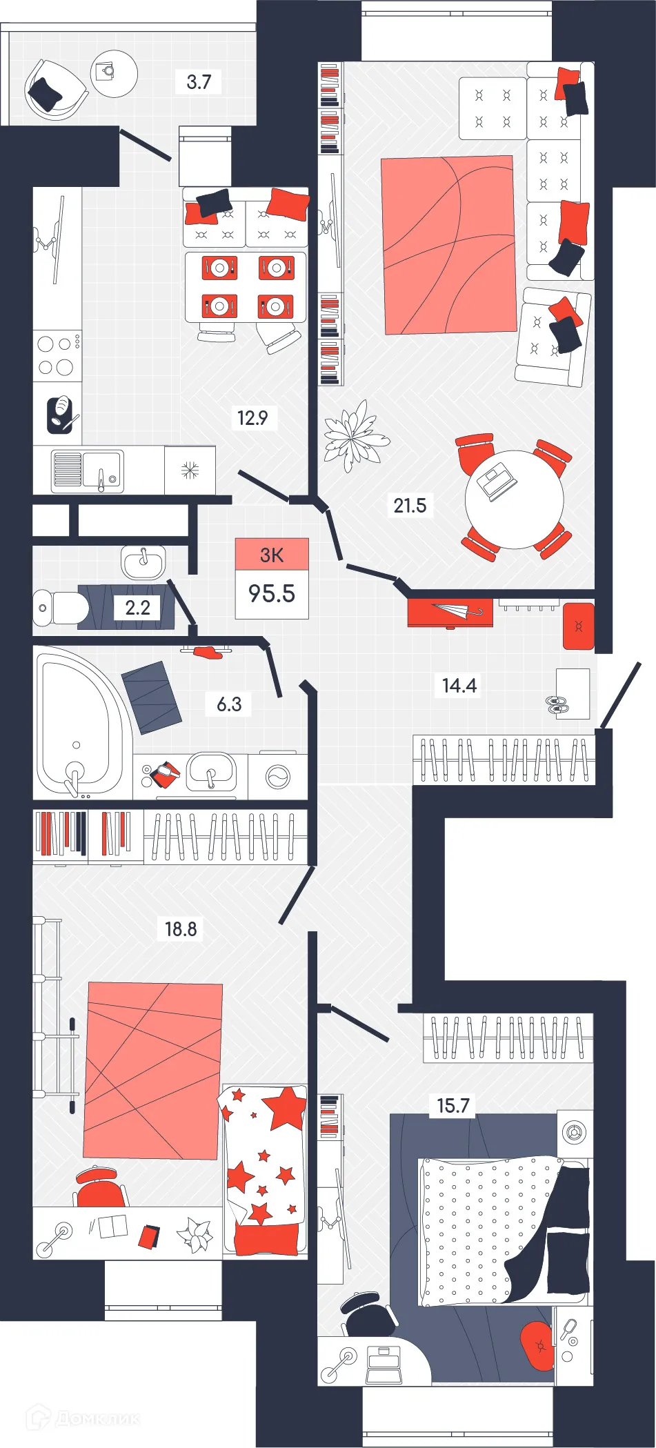 Фото квартиры в ЖК ФЕНИКС