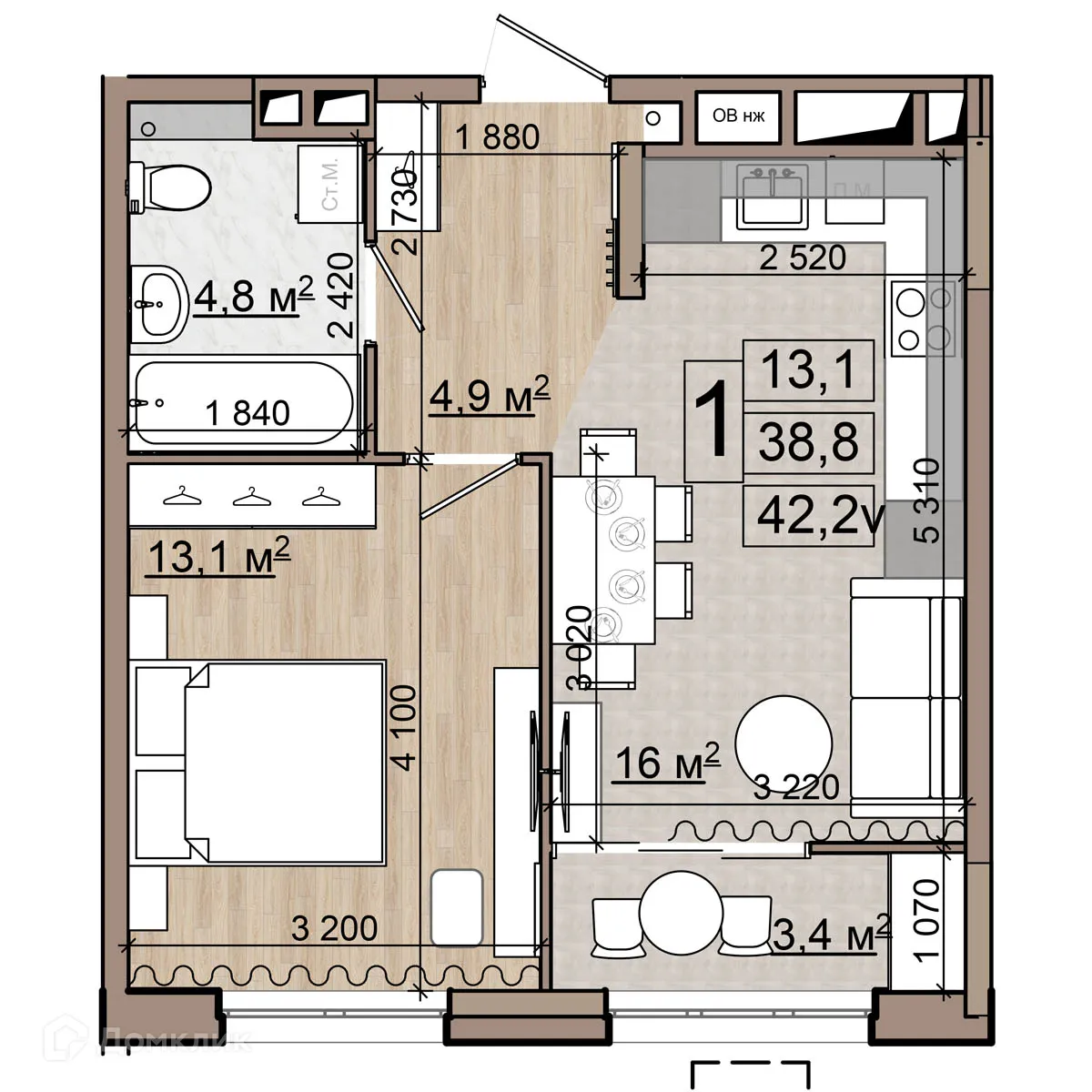Фото квартиры в ЖК Гранд комфорт