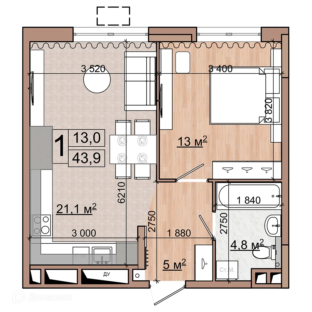 Фото квартиры в ЖК Гранд комфорт