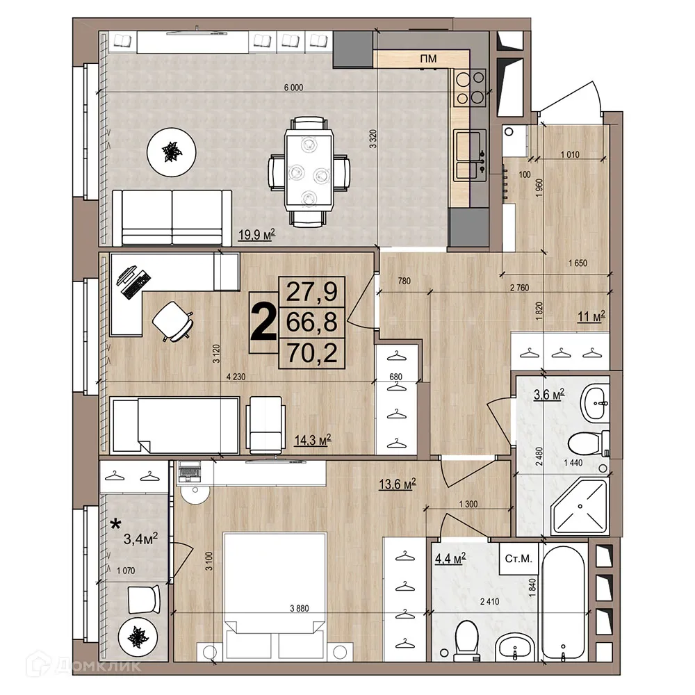 Фото квартиры в ЖК Гранд комфорт