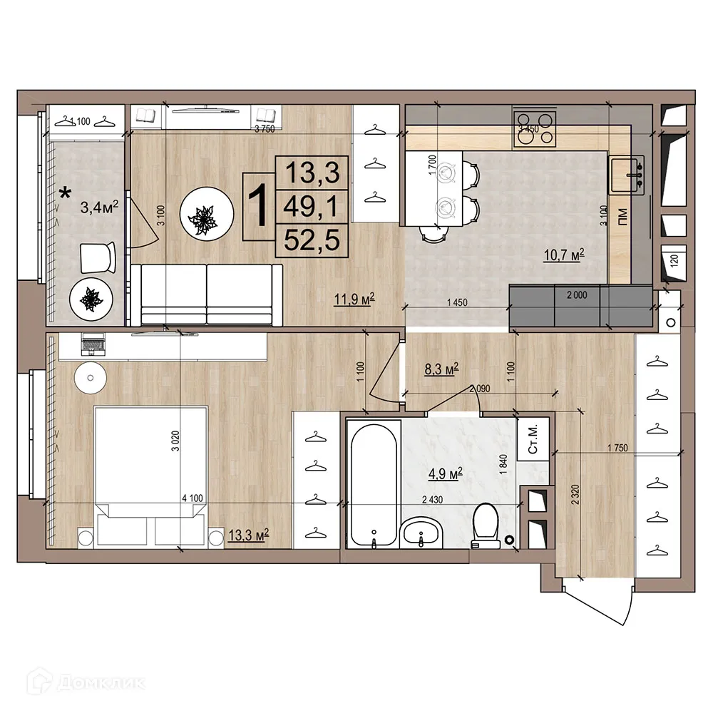 Фото квартиры в ЖК Гранд комфорт