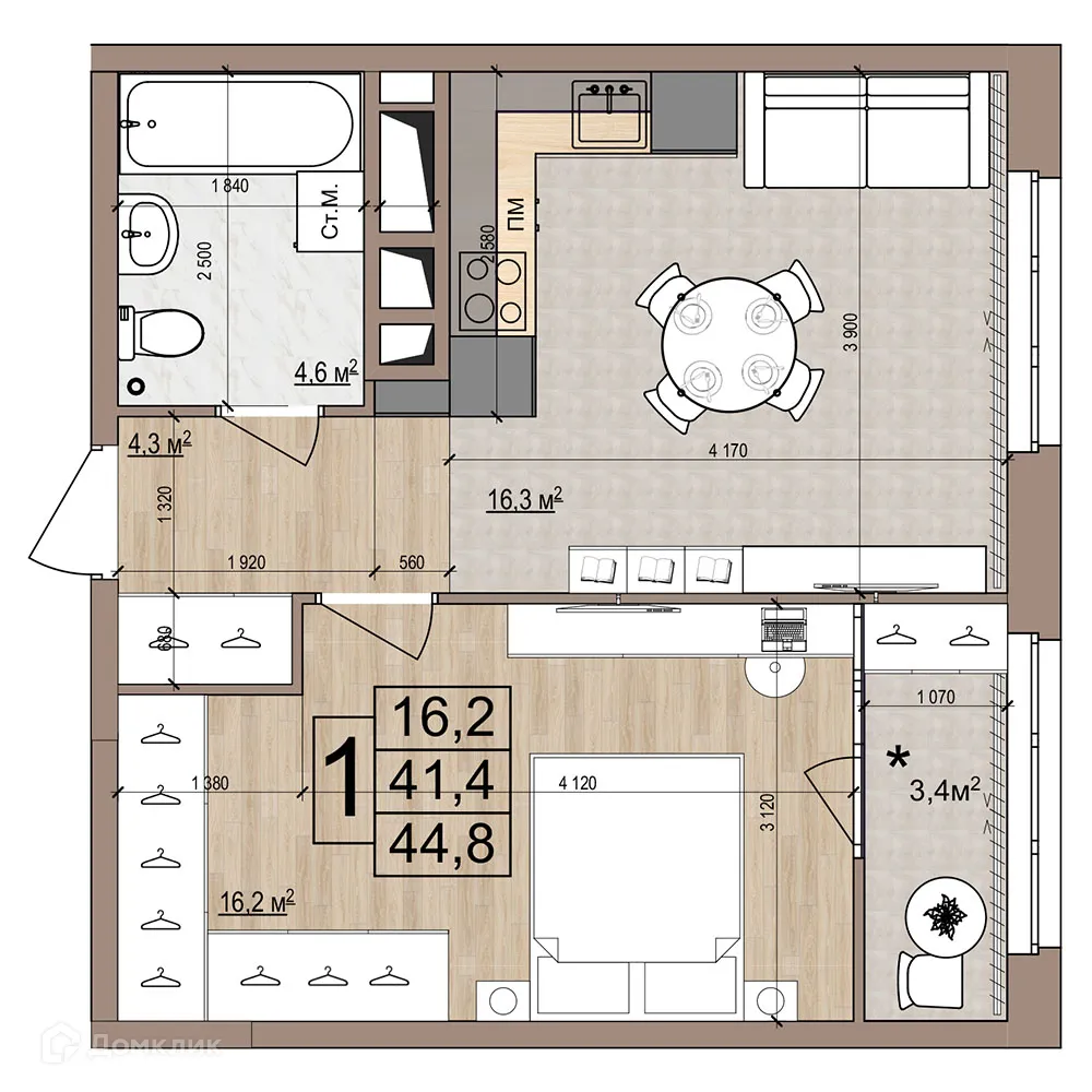 Фото квартиры в ЖК Гранд комфорт