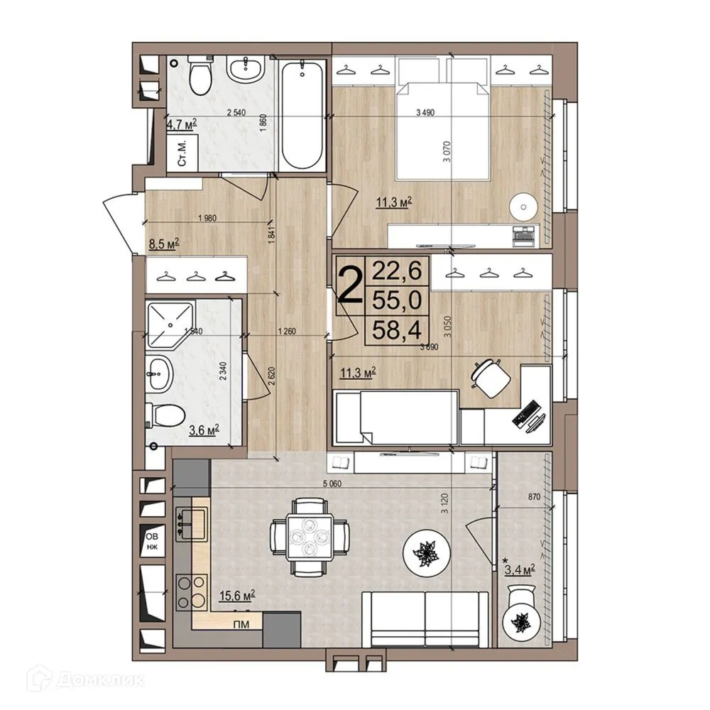 Фото квартиры в ЖК Гранд комфорт