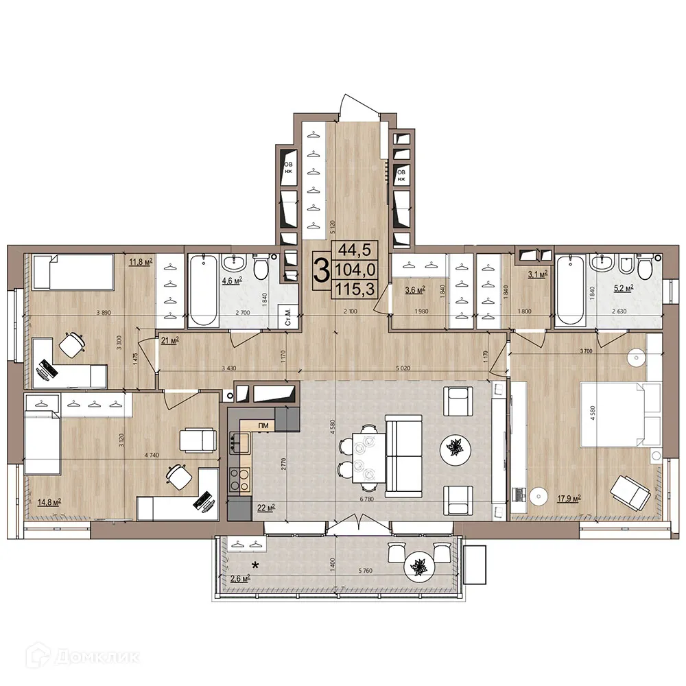 Фото квартиры в ЖК Гранд комфорт