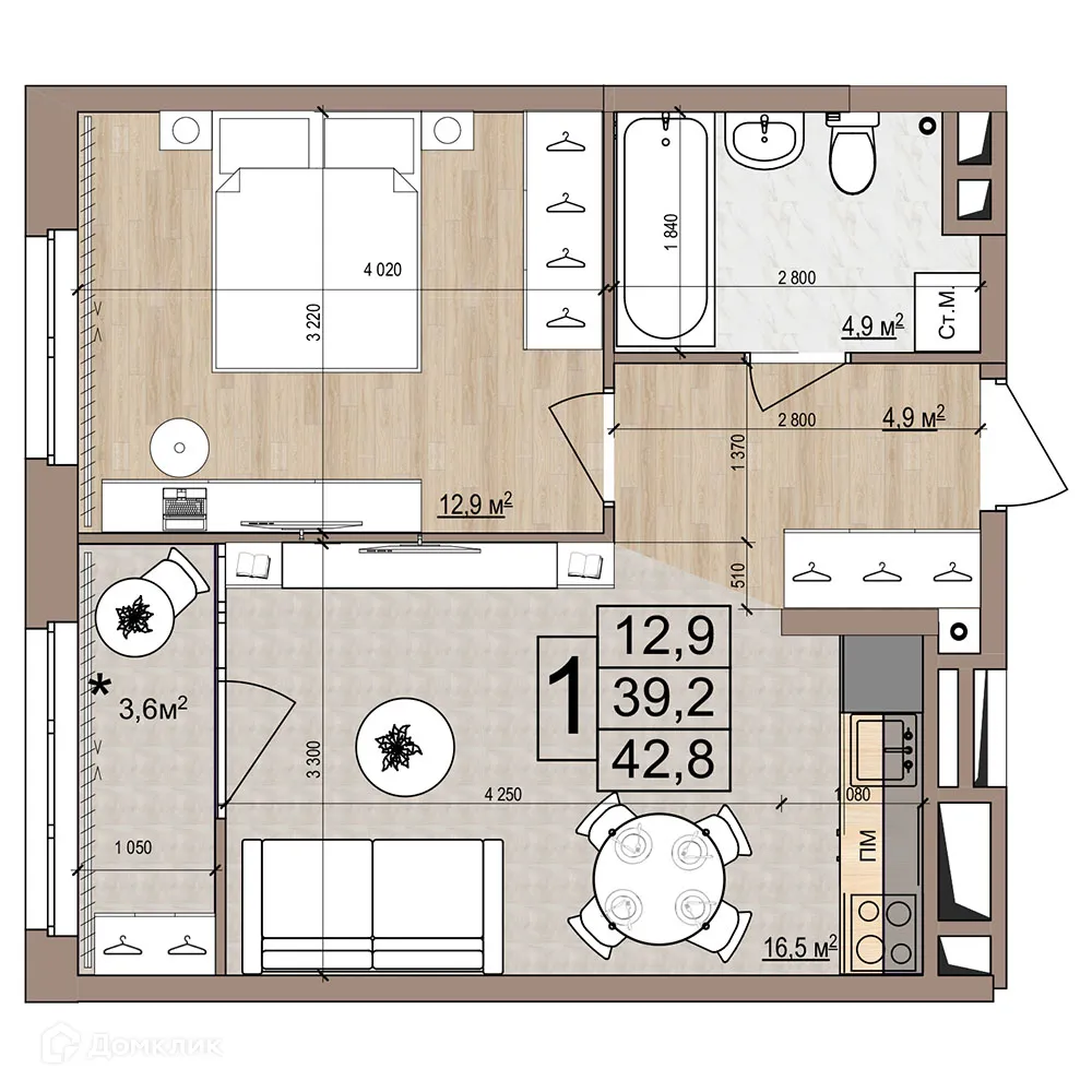 Фото квартиры в ЖК Гранд комфорт