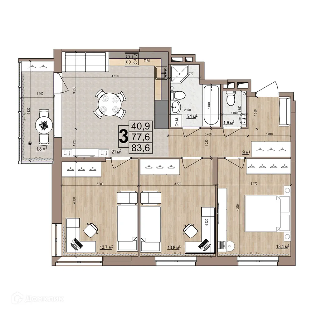 Фото квартиры в ЖК Гранд комфорт