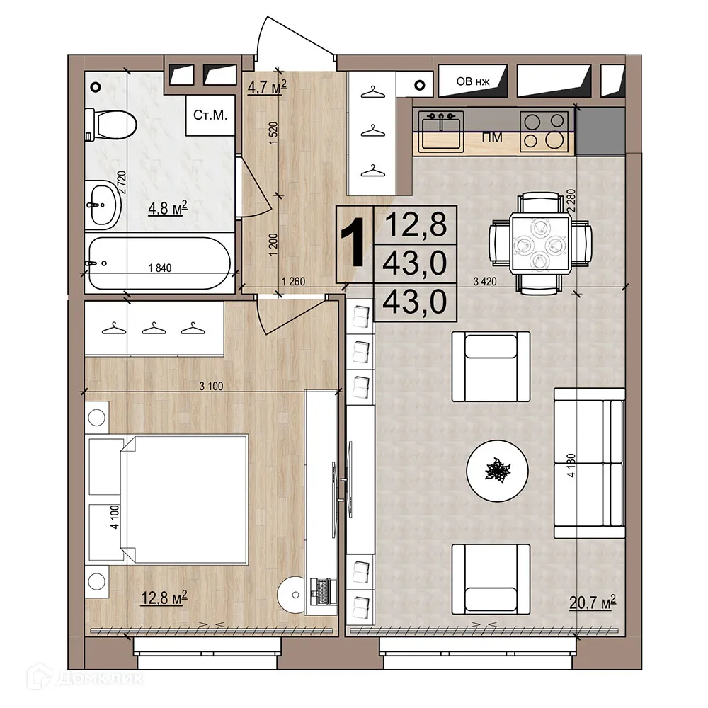 Фото квартиры в ЖК Гранд комфорт