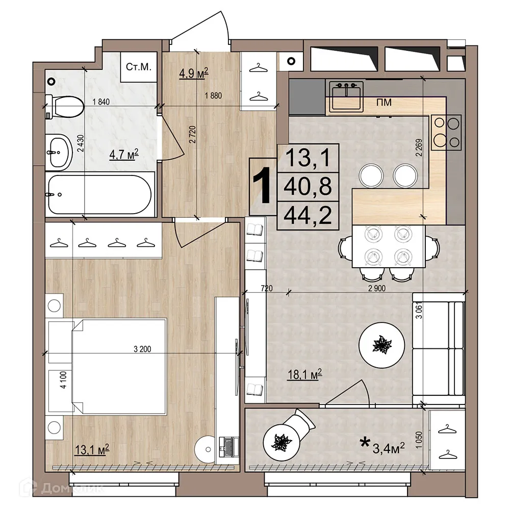 Фото квартиры в ЖК Гранд комфорт