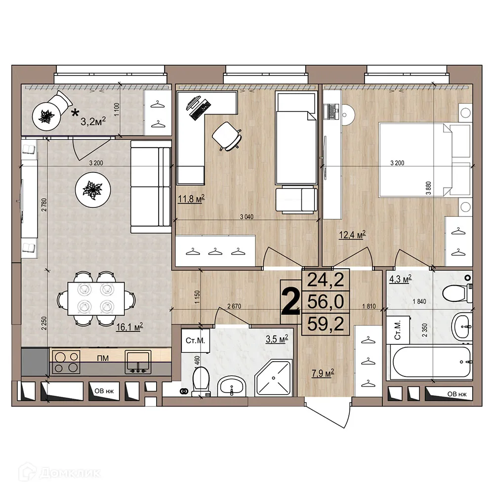 Фото квартиры в ЖК Гранд комфорт