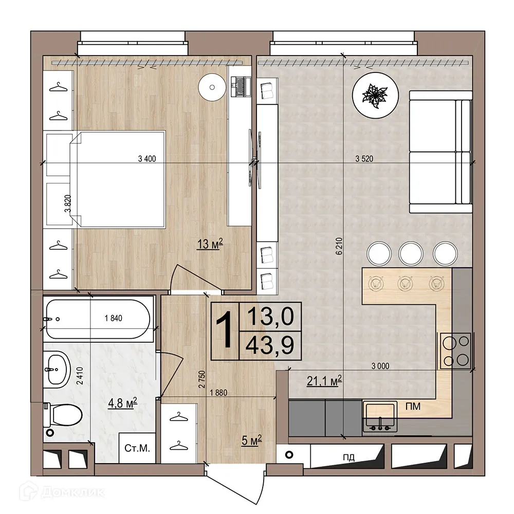 Фото квартиры в ЖК Гранд комфорт