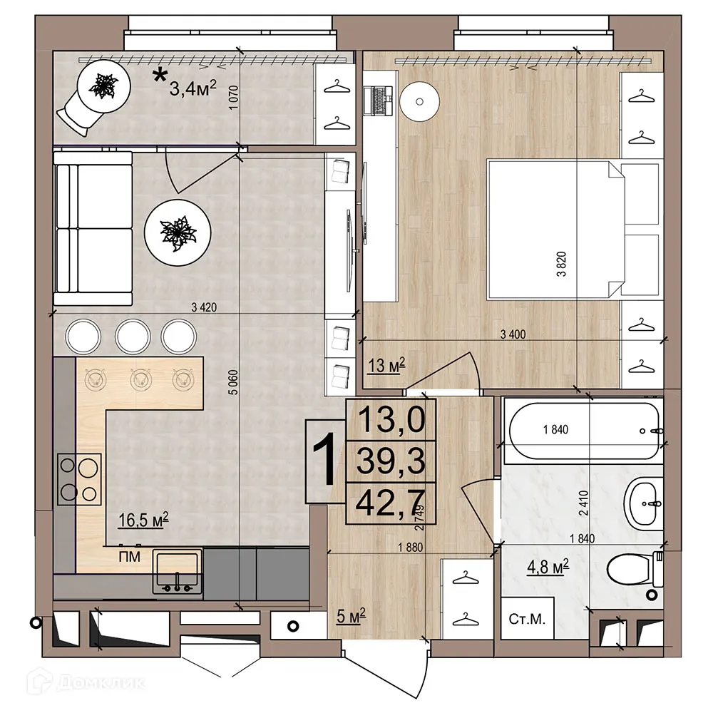 Фото квартиры в ЖК Гранд комфорт