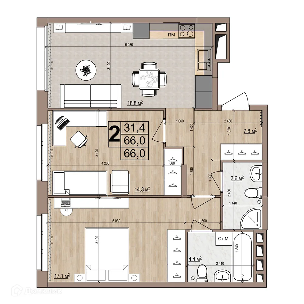 Фото квартиры в ЖК Гранд комфорт