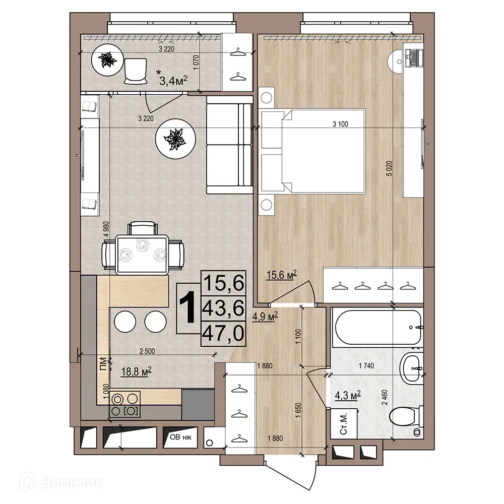 Фото квартиры в ЖК Гранд комфорт