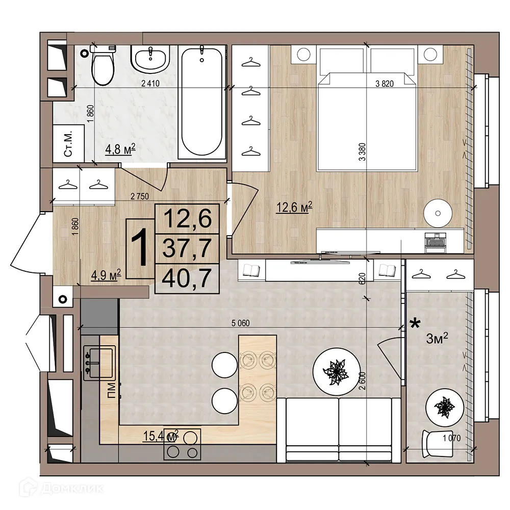 Фото квартиры в ЖК Гранд комфорт