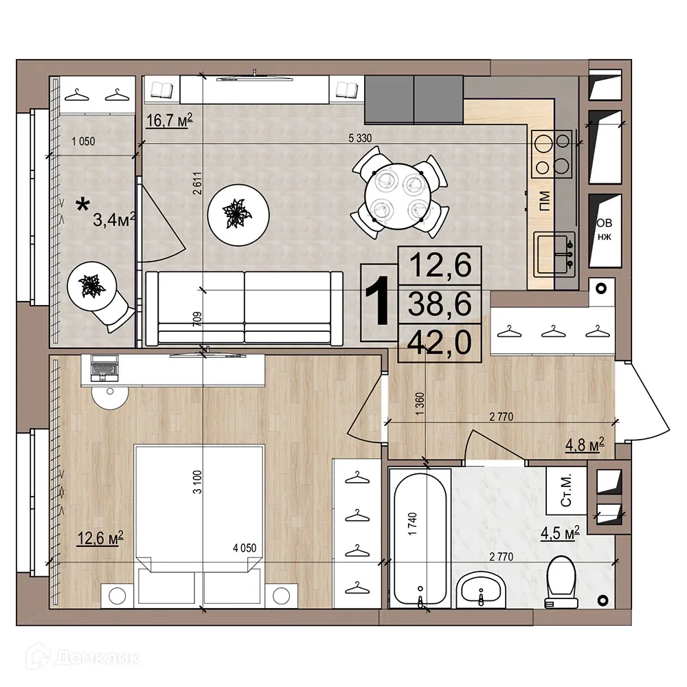 Фото квартиры в ЖК Гранд комфорт