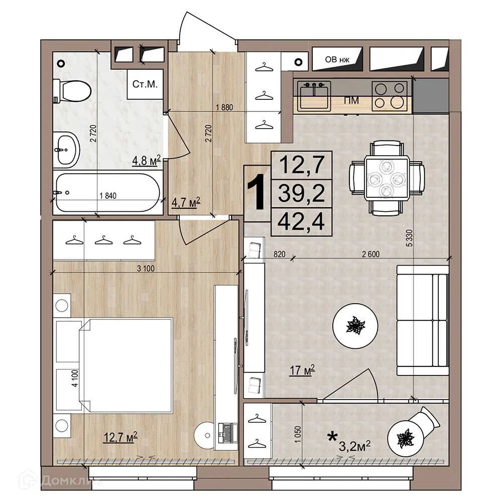 Фото квартиры в ЖК Гранд комфорт