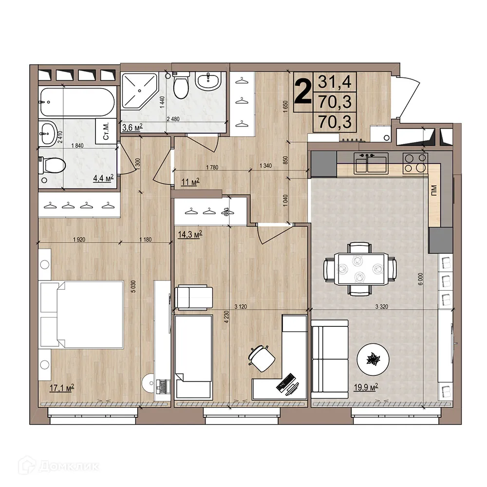 Фото квартиры в ЖК Гранд комфорт