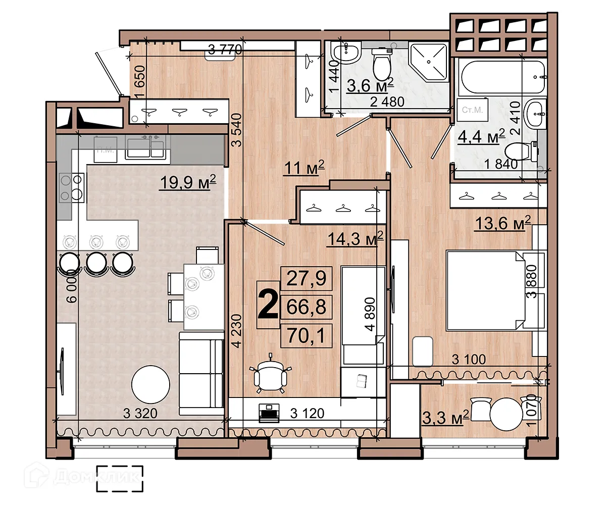 Фото квартиры в ЖК Гранд комфорт