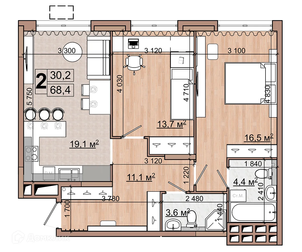 Фото квартиры в ЖК Гранд комфорт